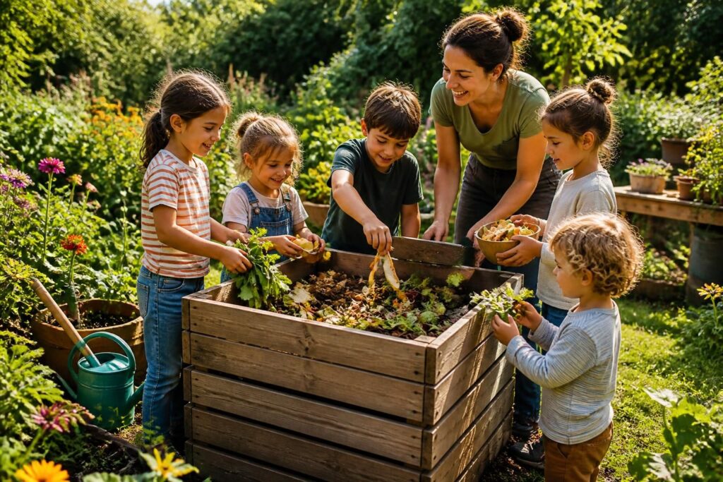 découvrez comment utiliser un composteur au jardin pour initier vos enfants au zéro déchet de manière ludique et pédagogique. apprenez les bases du compostage et sensibilisez la nouvelle génération à l'environnement.