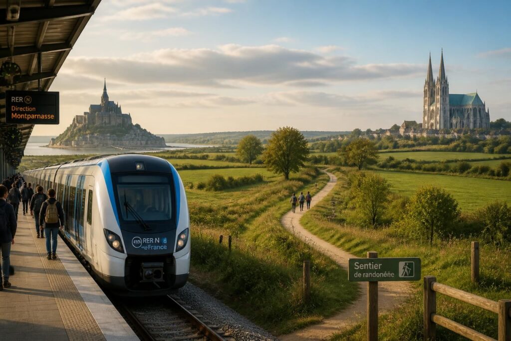 découvrez des randonnées accessibles en rer depuis paris vers des destinations emblématiques comme le mont saint michel et chartres. itinéraires détaillés pour profiter pleinement de la nature et du patrimoine.