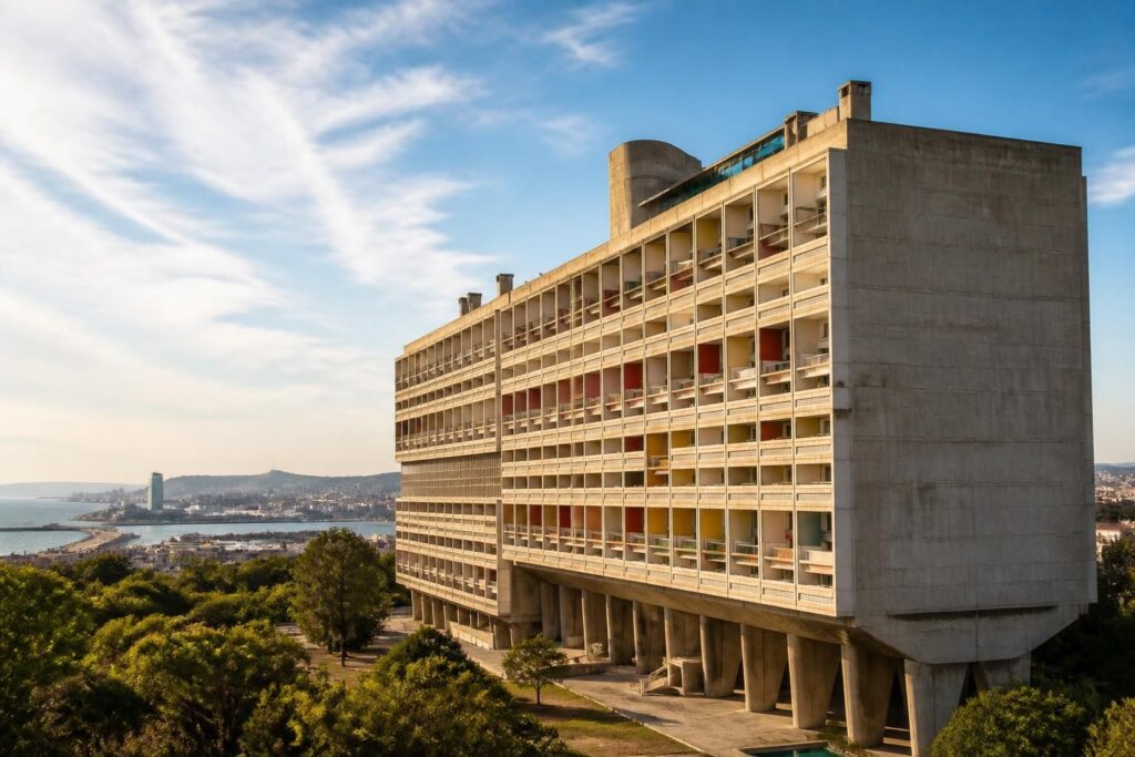 découvrez la cité radieuse à marseille et rezé, une œuvre emblématique de le corbusier, à travers une visite immersive qui vous plonge dans l'architecture moderniste et l'histoire unique de ces bâtiments iconiques.