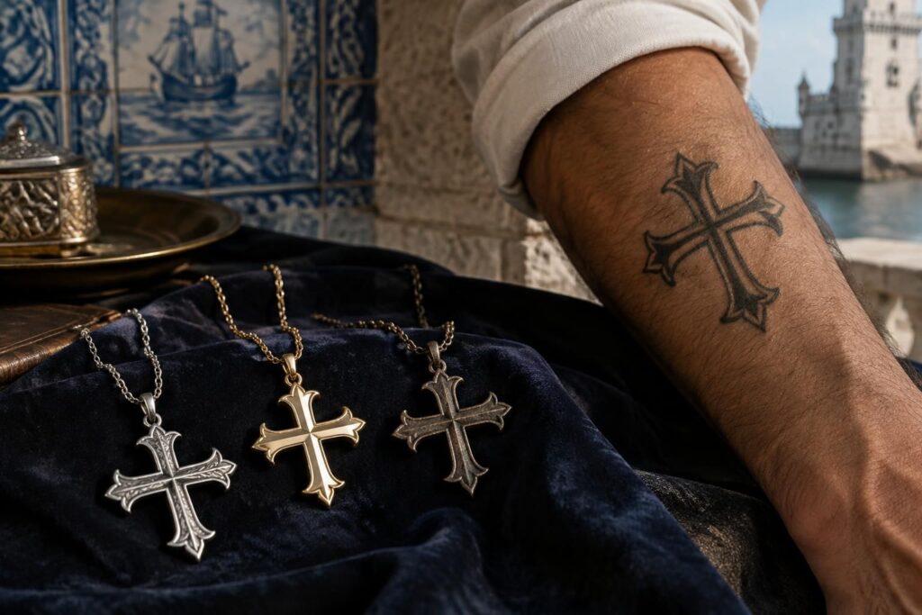 découvrez la signification de la croix du portugal, ses différents styles de pendentifs et ses inspirations de tatouages, entre foi, histoire et identité.