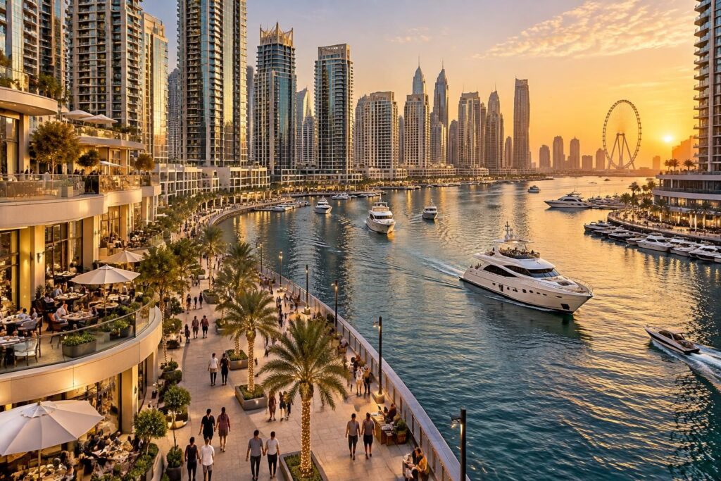 Dubai Marina : guide des malls, appartements et activités incontournables