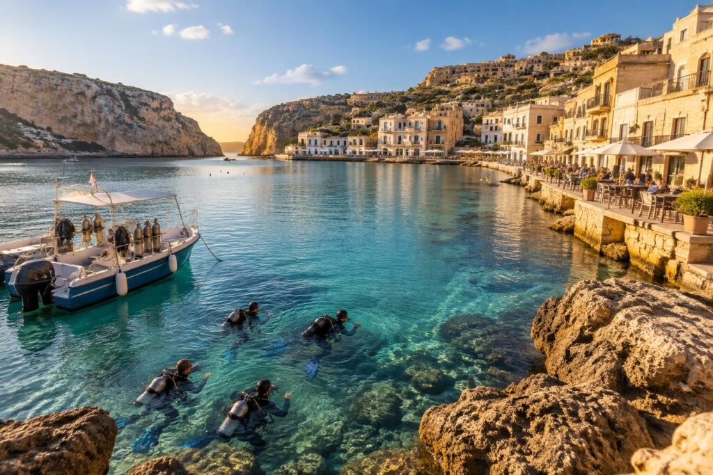 découvrez xlendi à gozo : restaurants en bord de mer, hôtels de charme et activités de plongée pour profiter pleinement de votre séjour.
